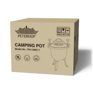 עשוי מיציקה איכותית של ברזל עבה עם מכסה לחץ PH-15807-7 PETERHOF.