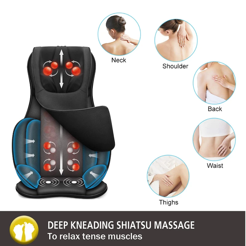 מושב עיסוי שיאצו מולטי פונקציונלי MC-2319 מבית Medics-Care – תמונה 4