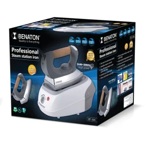 מגהץ אדים פעולת קיטור מתמשכת עם בסיס איכותי מבית BT-304 BENATON