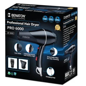 מייבש שיער איכותי עם סט אביזרים יוקרתי BENATON Bt-9990