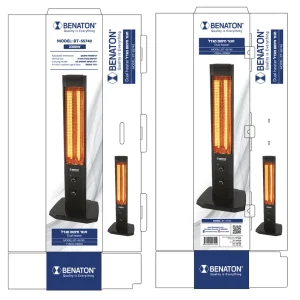 תנור חימום מגדל 1150W-2300W BENATON דגם BT-55740