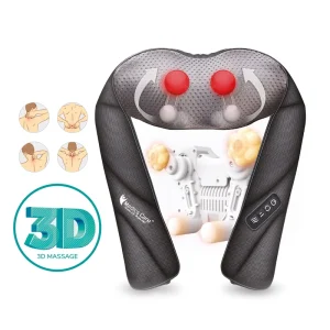 רצועה עיסוי שיאצו ולישה עמוקה 3D  אלחוטית ומולטי פונקציונלית דגם: MC-6700A מבית Medics Care