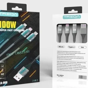 כבל נתונים משולב 3 ב-1  TREQA CA-869 