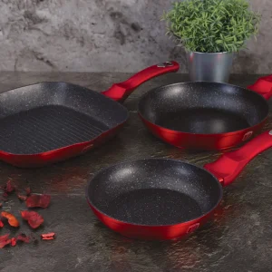 סט 3 מחבתות איכותיות BH-1289 Metallic