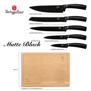 סט סכינים עם קרש חיתוך במבוק Berlinger Haus BH2549