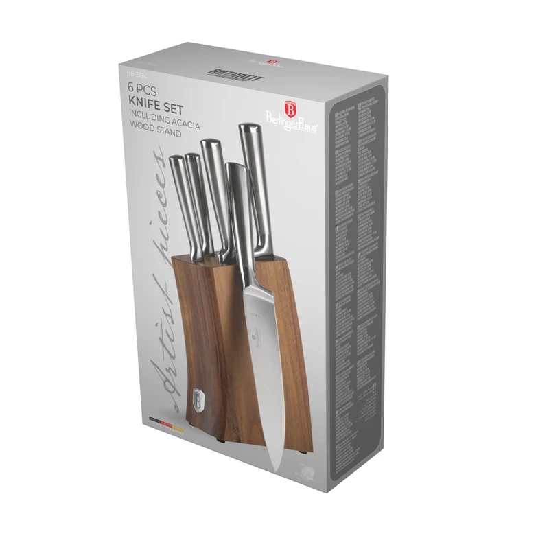סט סכינים יוקרתי עם מעמד עץ אקציה Berlinger Haus BH3124 – תמונה 7
