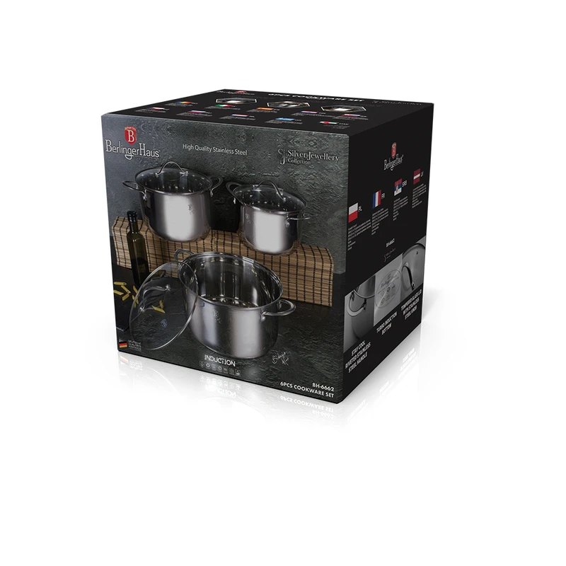 סט 3 סירים איכותיים BH-6662 Silver – תמונה 2