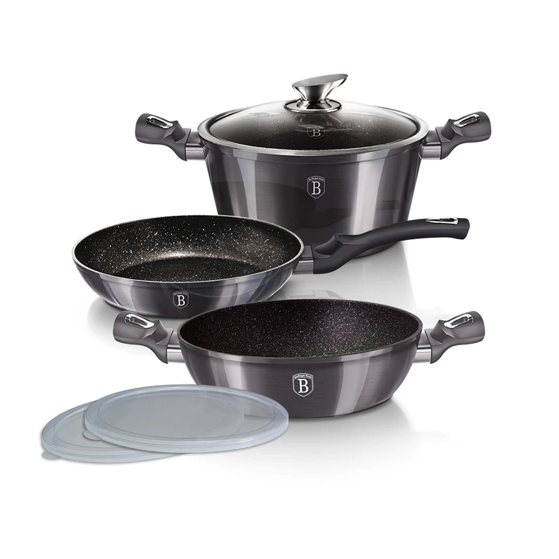 סט סירים ומחבתות נערם לחיסכון במקום פרימיום BH6905 Berlinger Haus – תמונה 2