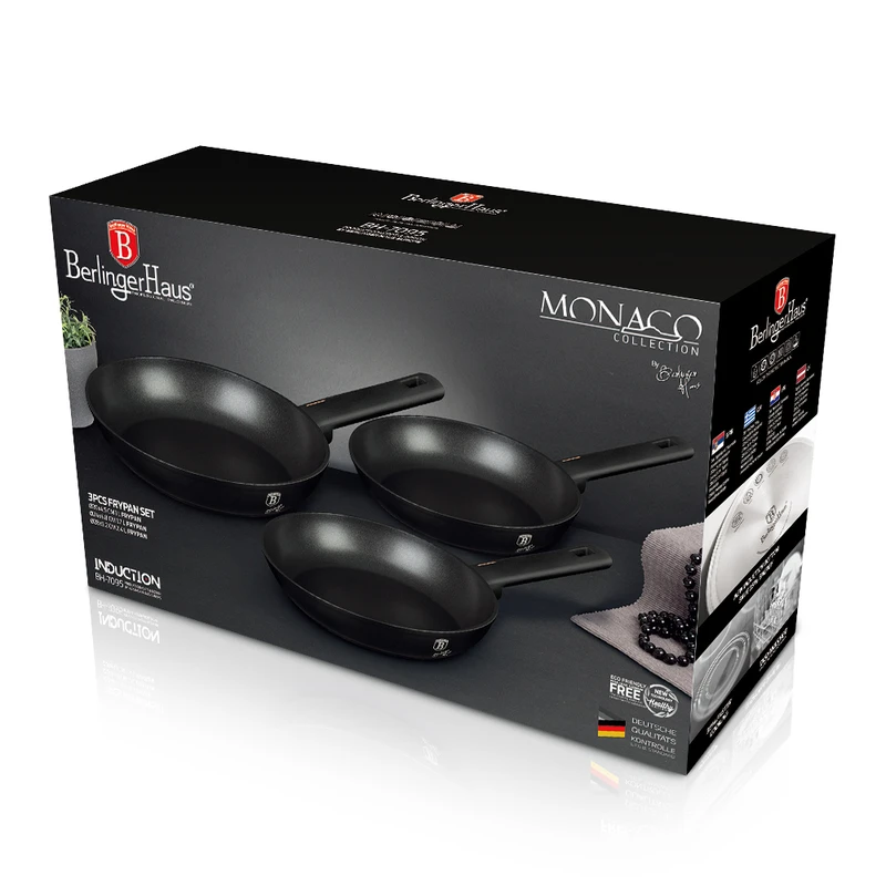 סט 3 מחבתות איכותיות BH-7095 Monaco – תמונה 3