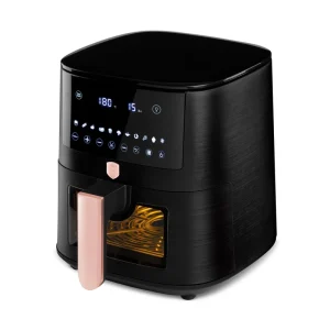 סיר טיגון ללא שמן דיגיטלי 8 ליטר עם חלון צפייה – Berlinger Haus Black Rose