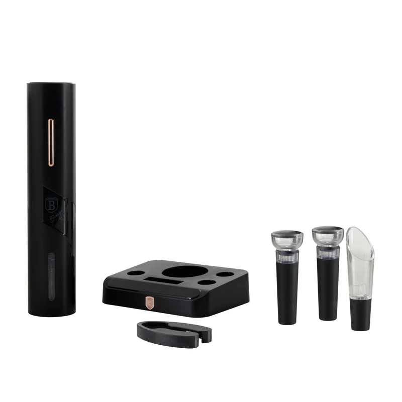 סט אביזרי יין חשמלי 6-ב-1 – פתיחה, מזיגה, אוורור ושימור BH9653 Berlinger Haus – תמונה 2