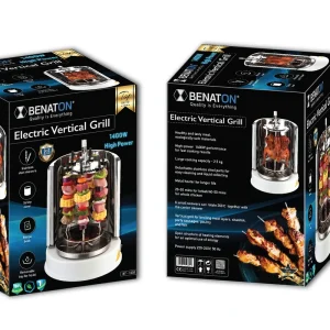 גריל חשמלי מסתובב אנכי לשווארמה ושיפודים איכותי מבית BENATON  BT-1030