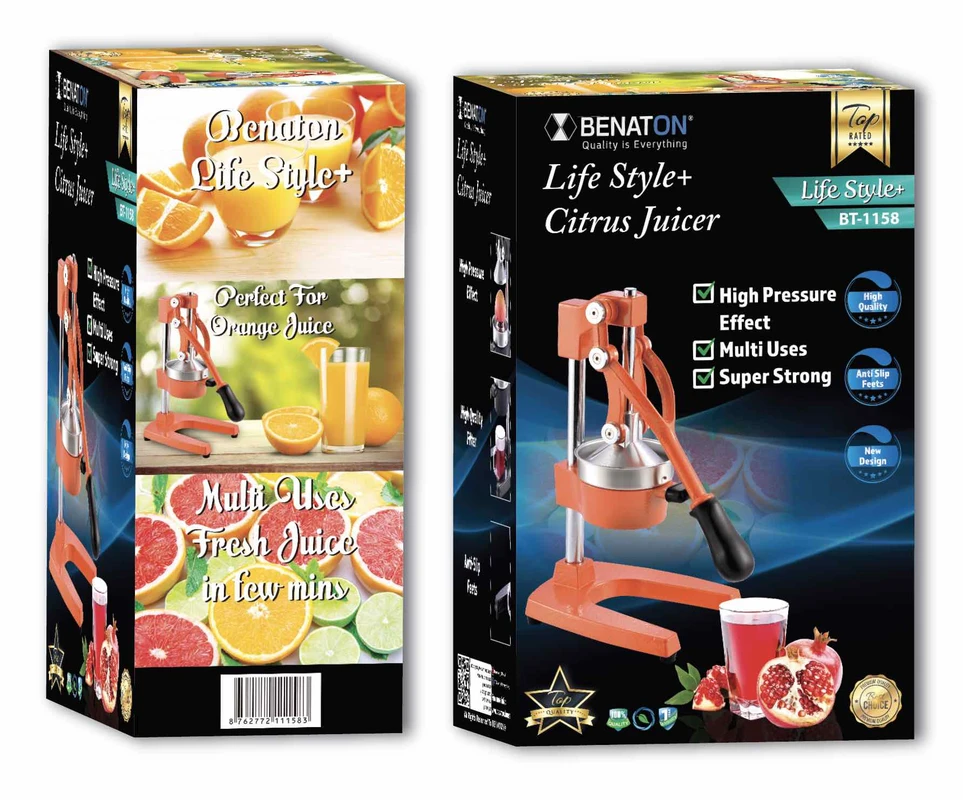 מסחטת מיץ מקורית ומקצועית לסחיטת הדרים ורימונים BENATON BT-1158 – תמונה 2