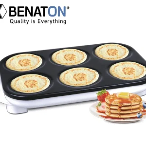 מכשיר להכנת פנקייקים וקרפים 6 ב- 1 מבית BENATON דגם BT-2766