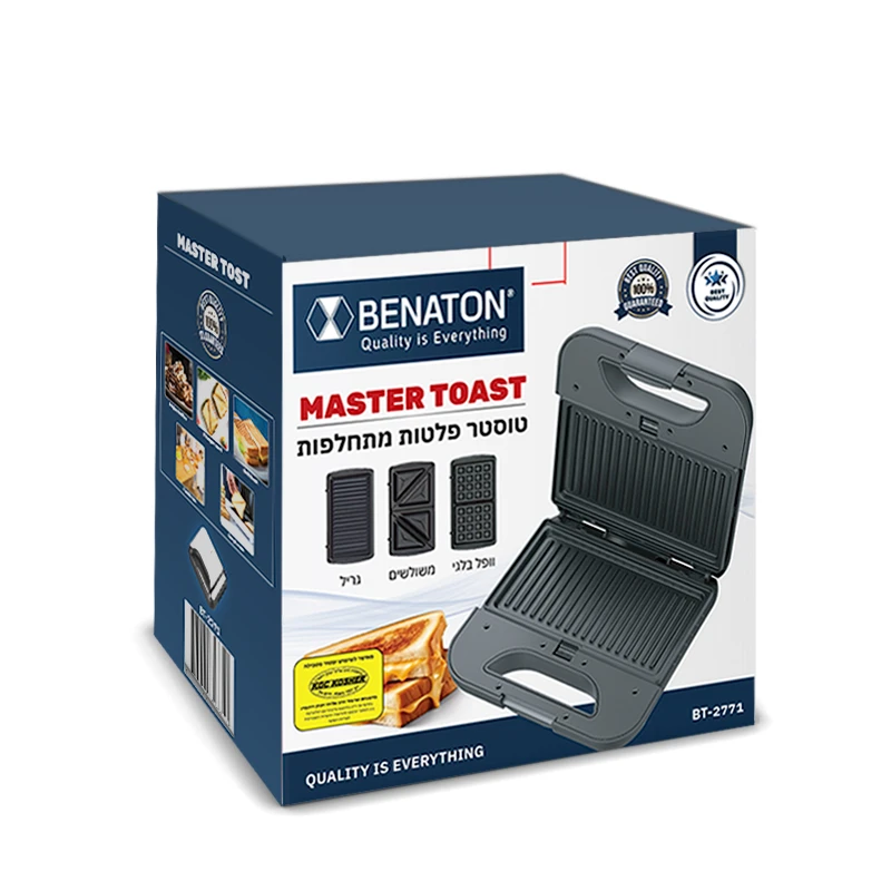 טוסטר פלטות מתחלפות 3 ב – 1 BT-2771 – תמונה 2