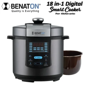 סיר בישול חכם SMART COOKER בלחץ 18ב-1 המתקדם בעולם הבישול והאפיה BT-5086 מבית BENATON