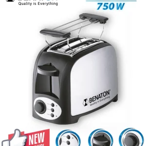 טוסטר (מצנם) קופץ 3 ב-1 חימום | הפשרה | מתקן לחימום מאפים מבית BENATON BT-6002