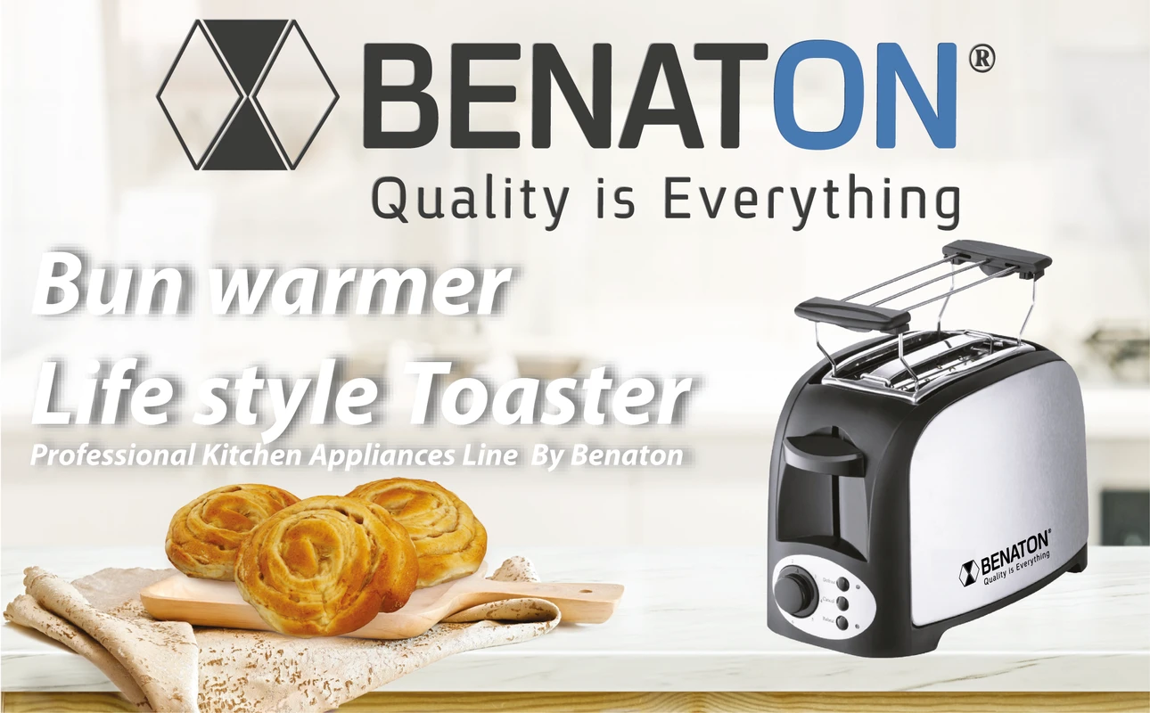 טוסטר (מצנם) קופץ 3 ב-1 חימום | הפשרה | מתקן לחימום מאפים מבית BENATON BT-6002 – תמונה 2