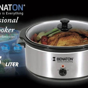 סיר חשמלי 3.5 ל׳ לבישול איטי סיר פנימי עשוי מקדירת חרס מתאים לחמין, צ׳ולנט  ועוד BT-6035 מבית BENATON