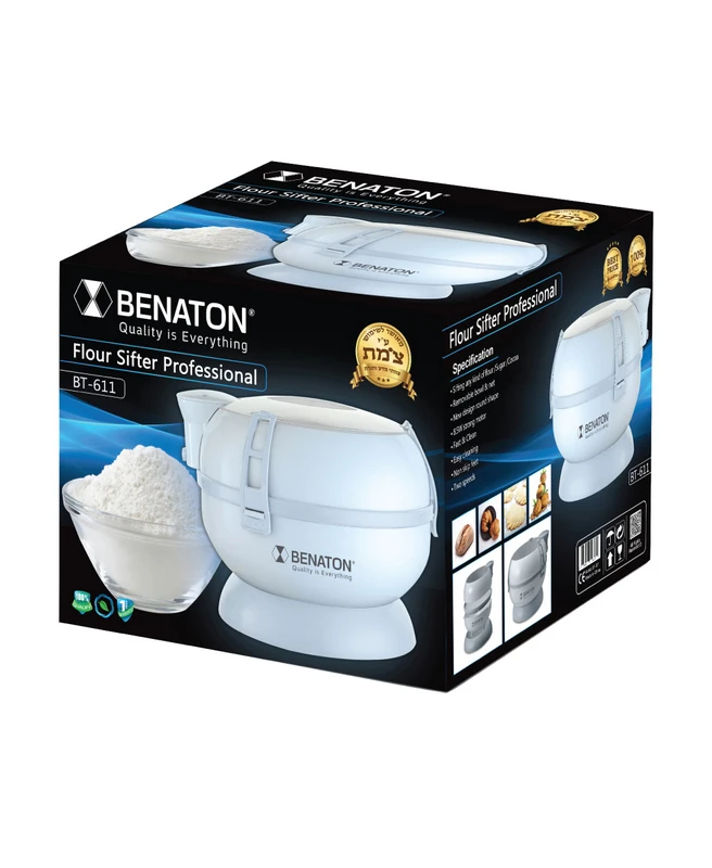 נפה חשמלית מקצועית ואיכותית ביותר עם טכנולוגיות חדשות BENATON BT-611. – תמונה 2