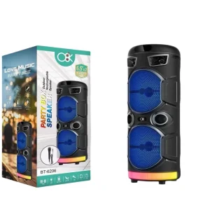 רמקול קריוקי Bluetooth עוצמתי אינץ’ BT-6206 "6.5X2