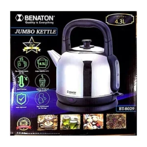 קומקום חשמלי ג'מבו 4.3 ליטר עשוי נירוסטה מבית BENATON