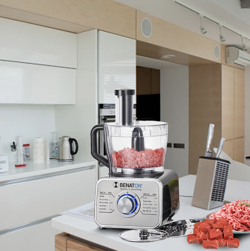 מעבד מזון מולטיפונקציונלי קערת זכוכית – מרסק קרח BT-8650-1100W מבית BENATON – תמונה 7