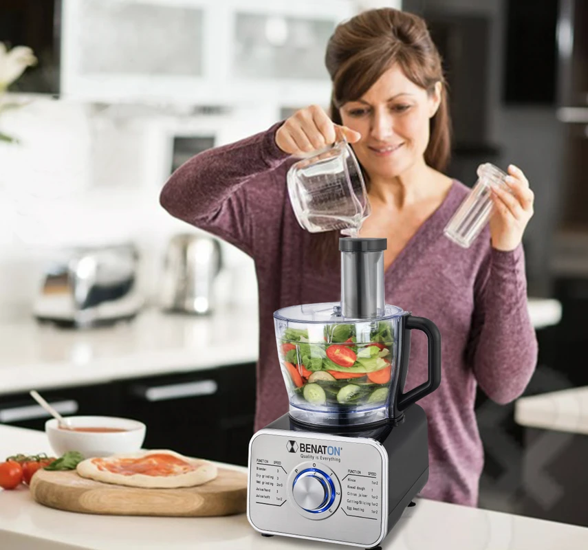 מעבד מזון מולטיפונקציונלי קערת זכוכית – מרסק קרח BT-8650-1100W מבית BENATON – תמונה 6