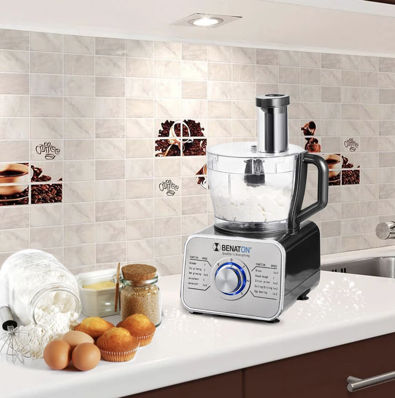מעבד מזון מולטיפונקציונלי קערת זכוכית – מרסק קרח BT-8650-1100W מבית BENATON – תמונה 3