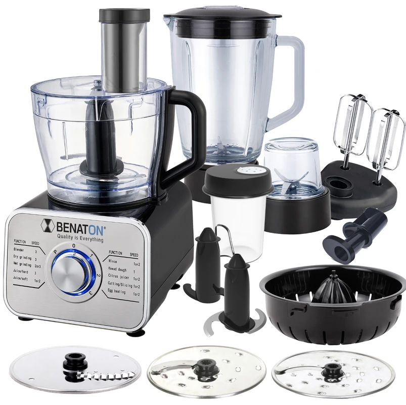 מעבד מזון מולטיפונקציונלי קערת זכוכית – מרסק קרח BT-8650-1100W מבית BENATON