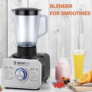 מעבד מזון מולטיפונקציונלי קערת זכוכית – מרסק קרח BT-8650-1100W מבית BENATON