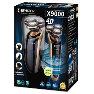 מכונת גילוח עוצמתית  3 סכינים +MaxShave  BT-9000X9000 4D