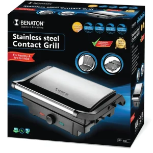 טוסטר גריל איכותי עשוי מנירוסטה משובחת עם פלטות גריל BENATON BT-902