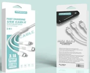 כבל נתונים 3 ב-1 TREQA CA-868