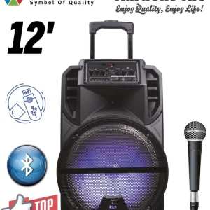 ערכת סופר סאונד קריוקי נטענת מולטימדיה 12 אינץ GM-2035