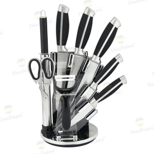 סט 8 סכינים איכותי + בסיס מסתובב HR614-1