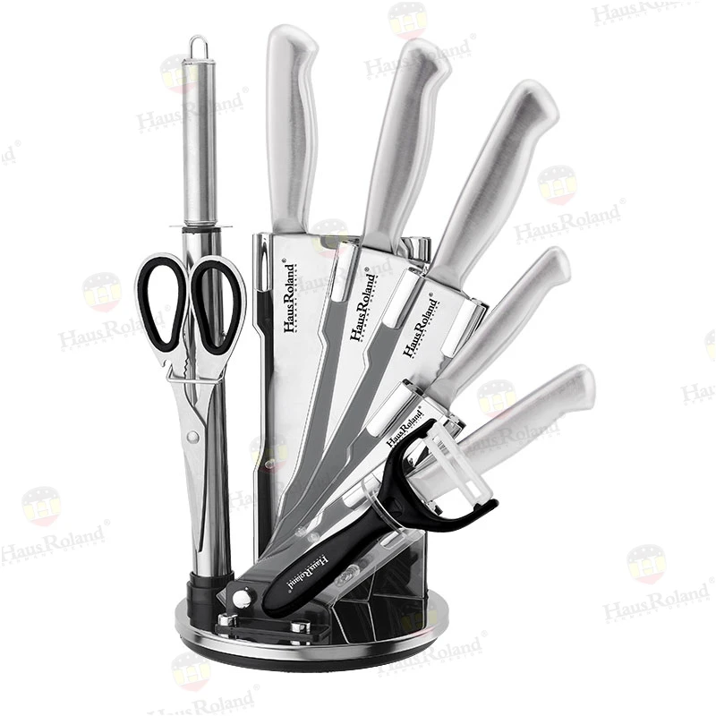 סט 8 סכינים איכותי + בסיס מסתובב HR617-1