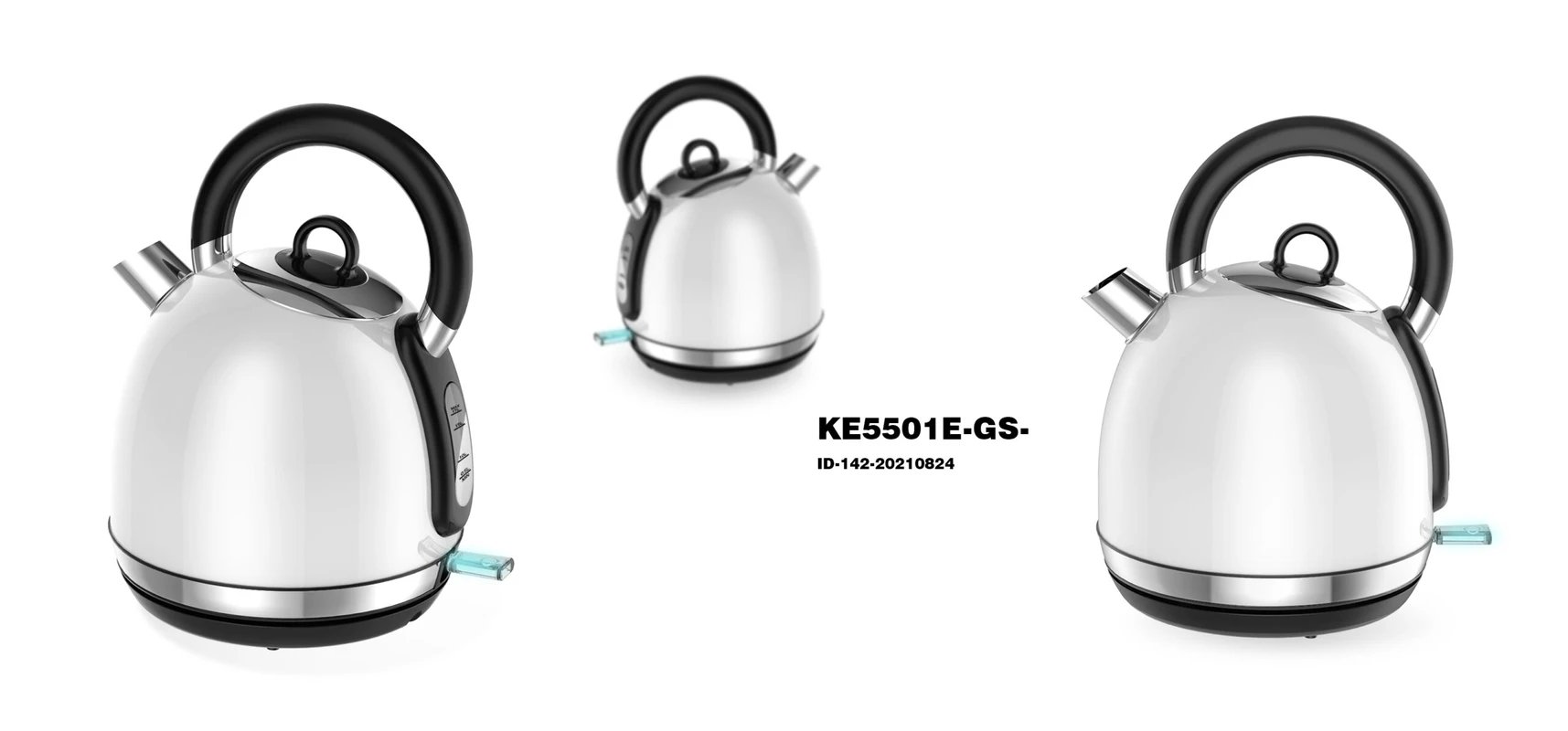 קומקום LUXURE BT- 8099 כסוף/לבן/אדום