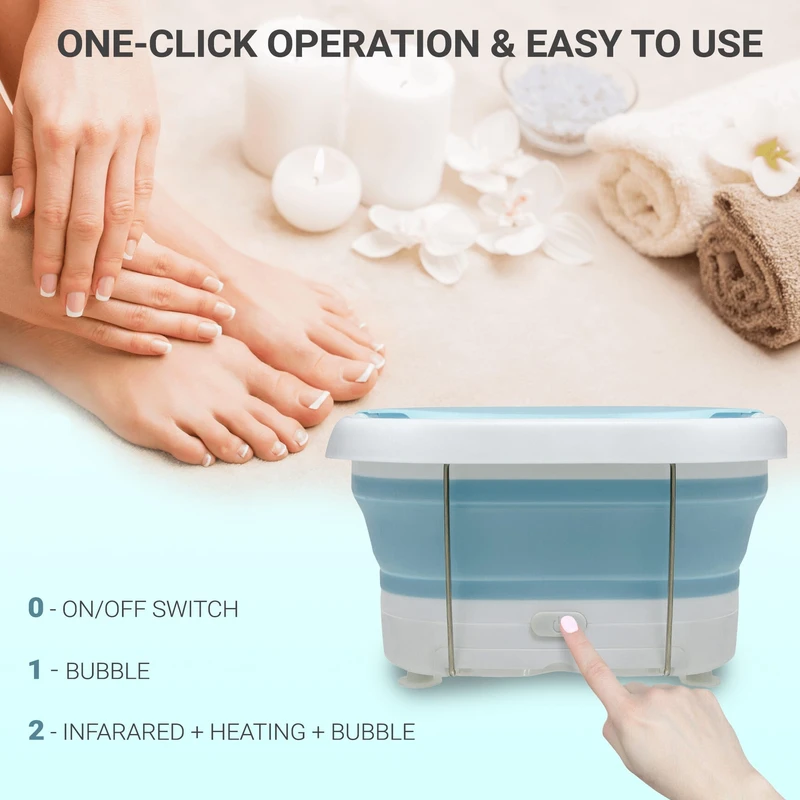 אמבט עיסוי ספא מתקפל חימום ובועות MC-609A מבית Medics Care – תמונה 5