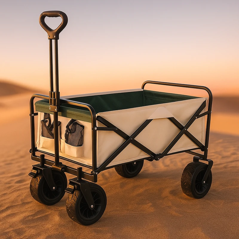 עגלת קמפינג מקצועית FOLDING TROLLEY CART – תמונה 2