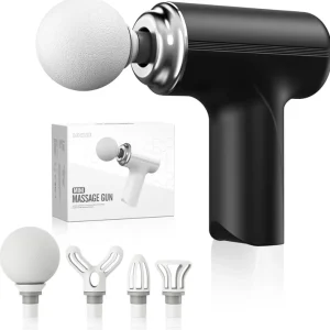 אקדח עיסוי מיני נטען עם 4 ראשים