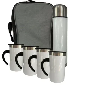 סט תרמוס – בקבוק 1 ליטר + 4 כוסות 280 מ”ל NY-46500