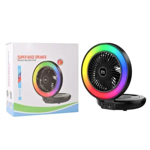 מאוורר שולחני מתקפל עם רמקול בלוטות' ותאורת RGB NY-9957