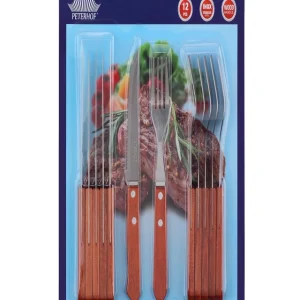 סט 6 סכינים ו6 מזלגות סטייק PH-22432 PETERHOF.