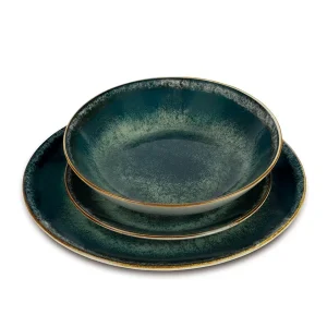 סט כלי אוכל 18 חלקים פורצלן BH10300 Berlinger haus Green