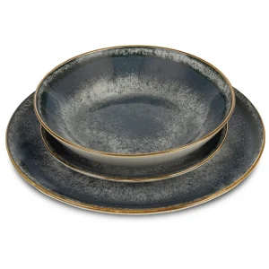 סט כלי אוכל 18 חלקים פורצלן BH10302 Berlinger haus Grey