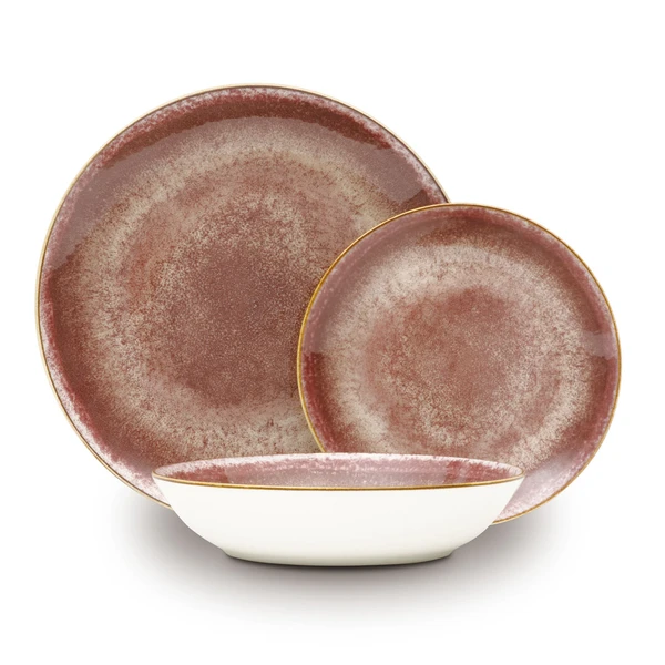 סט כלי אוכל 18 חלקים פורצלן BH10303 Berlinger haus Rose Gold