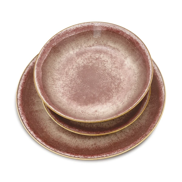 סט כלי אוכל 18 חלקים פורצלן BH10303 Berlinger haus Rose Gold – תמונה 2