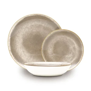 סט כלי אוכל 18 חלקים פורצלן BH10304 Berlinger haus Champagne