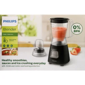 בלנדר דגם HR2056  + מטחנת תבלינים מבית PHILIPS שחור